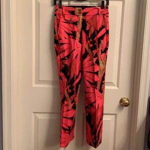 🌺Jcrew hot pink print pants🌺